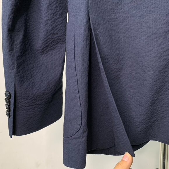 Alessandro Cantarelli Men's Blue Cotton Blend 3 Button Blazer Jacket Size 48 - Picture 11 of 13